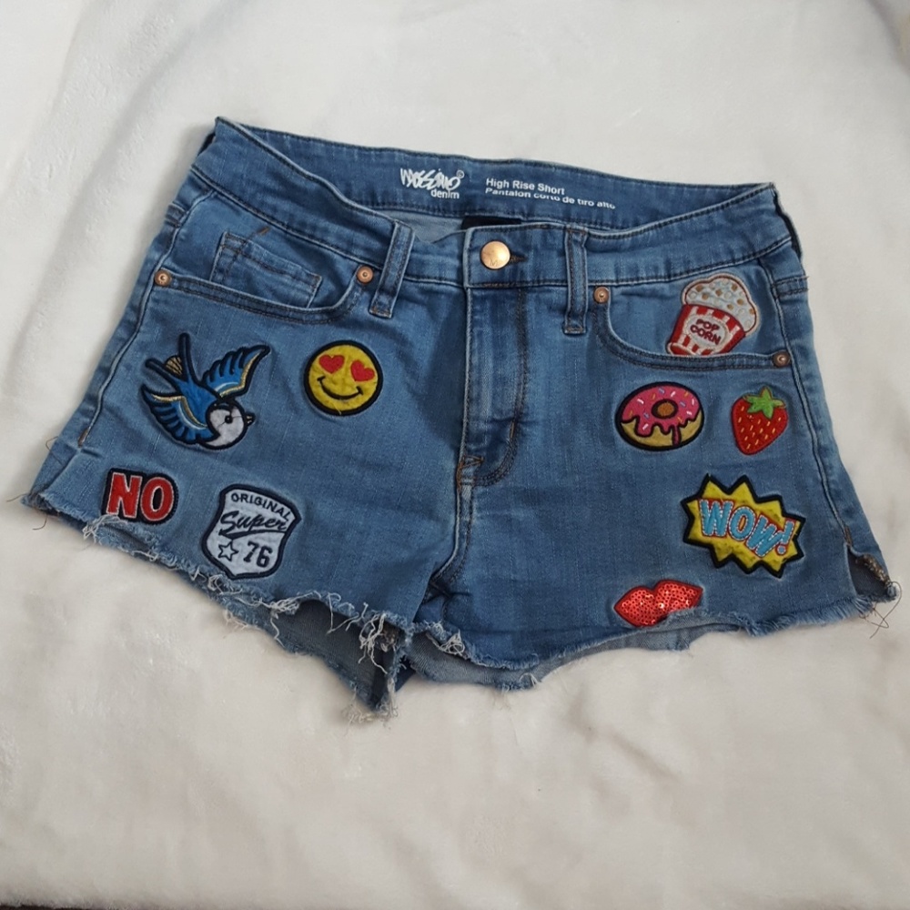 Denim Jean Patch Shorts
